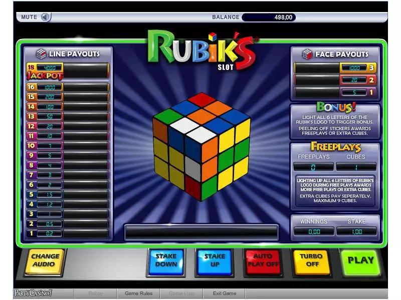 Rubiks bwin.party Slots - Main Screen Reels
