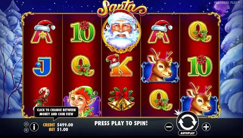 Santa Pragmatic Play Slots - Main Screen Reels