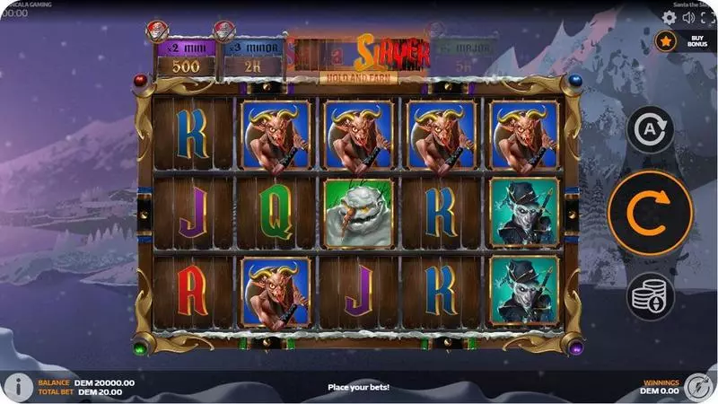 Santa the Slayer Mancala Gaming Slots - Main Screen Reels