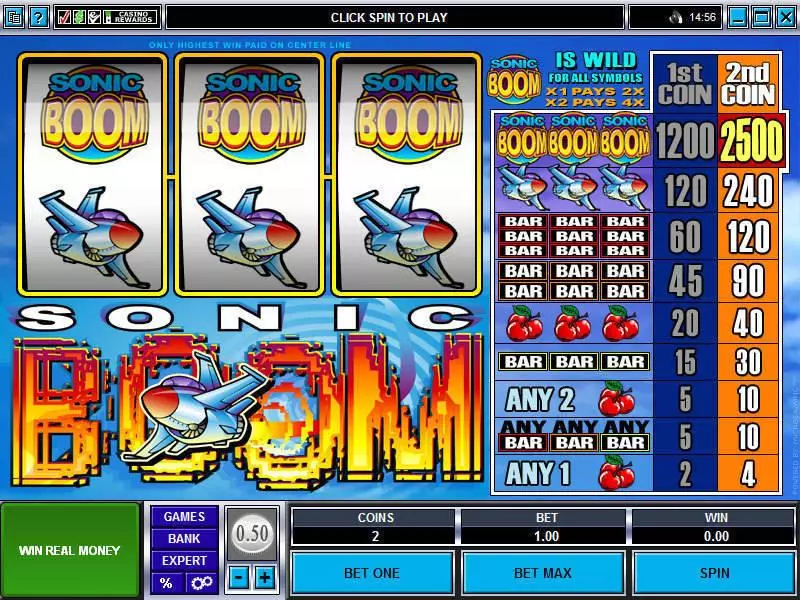Sonic Boom Microgaming Slots - Main Screen Reels