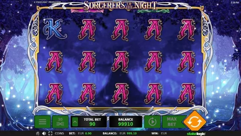 Sorcerers of the Night StakeLogic Slots - Main Screen Reels