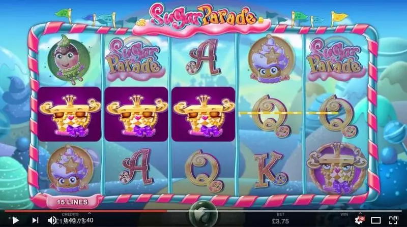 Sugar Parade Microgaming Slots - Main Screen Reels