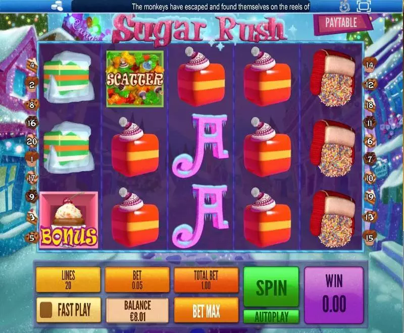 Sugar Rush Winter Topgame Slots - Main Screen Reels