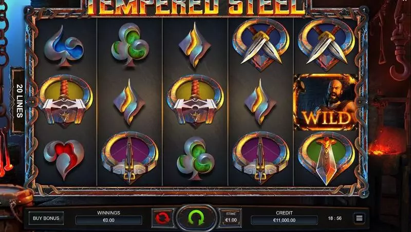 Tempered Steel Bulletproof Games Slots - Main Screen Reels