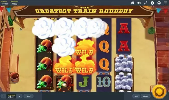 The Greatest Train Robbery Red Tiger Gaming Slots - Main Screen Reels