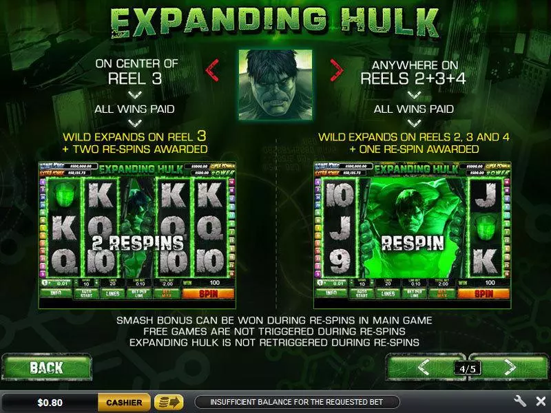 The Incredible Hulk PlayTech Slots - Bonus 3