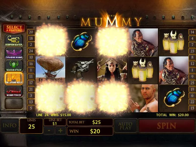 The Mummy PlayTech Slots - Bonus 6