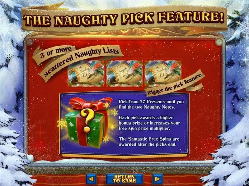 The Naughty List RTG Slots - Info and Rules