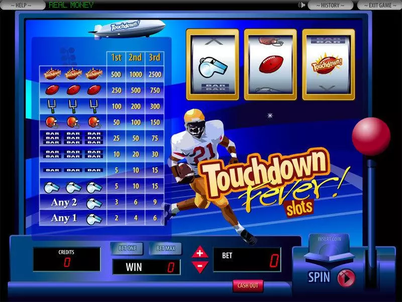 Touchdown Fever DGS Slots - Main Screen Reels