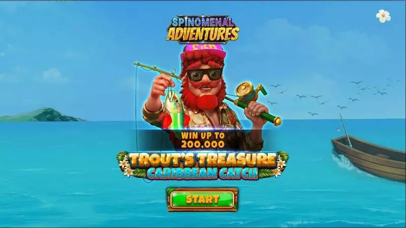 Trout’s Treasure – Caribbean Catch Spinomenal Slots - Introduction Screen