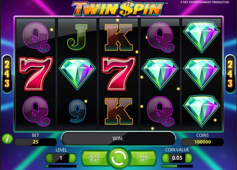 Twin Spin NetEnt Slots - Main Screen Reels