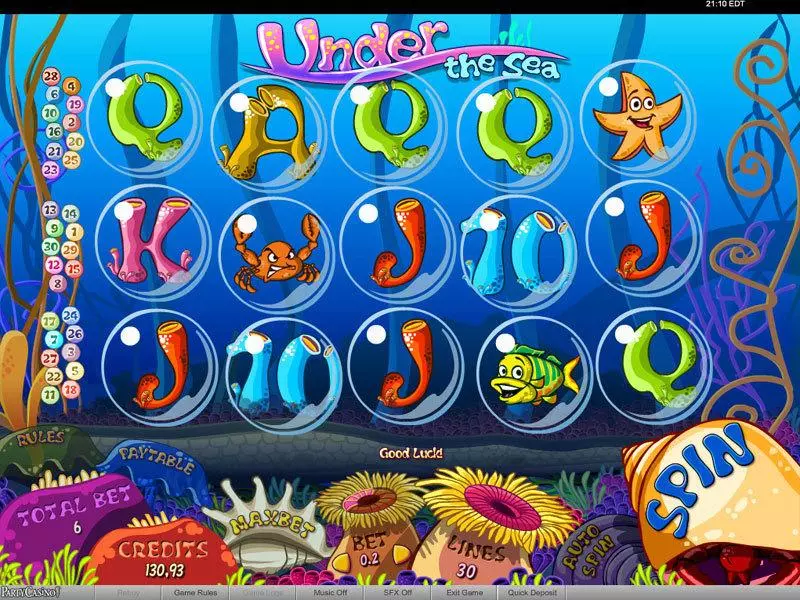 Under the Sea bwin.party Slots - Main Screen Reels