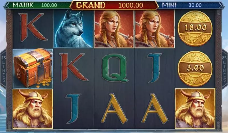 Vikings Fortune: Hold and Win Playson Slots - Main Screen Reels