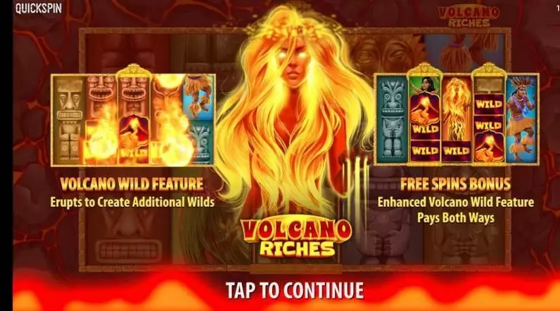 Volcano Riches Quickspin Slots - Bonus 1