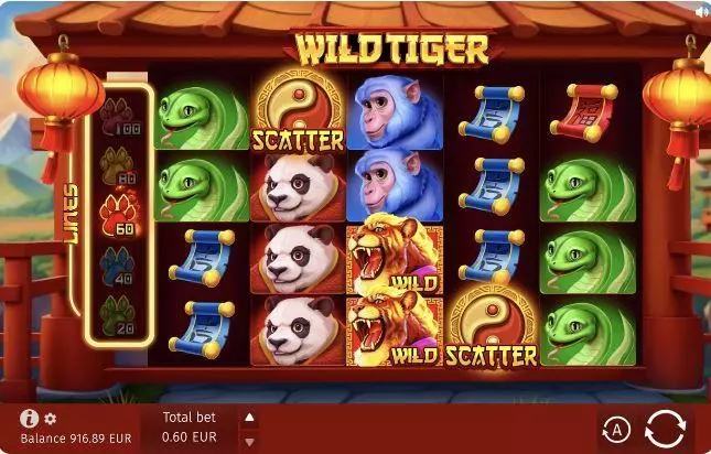 Wild Tiger BGaming Slots - Main Screen Reels