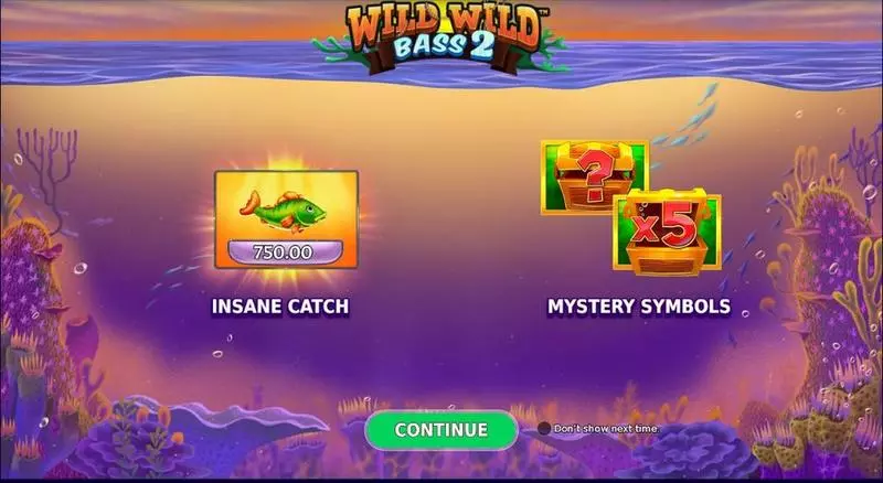 Wild Wild Bass 2 StakeLogic Slots - Introduction Screen