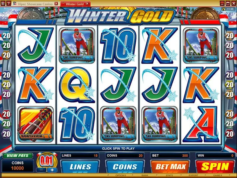 Winter Gold Microgaming Slots - Main Screen Reels