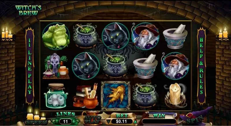 Witch's Brew RTG Slots - Main Screen Reels