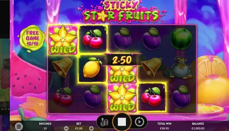  Sticky Star Fruits Apparat Gaming Slots - Main Screen Reels