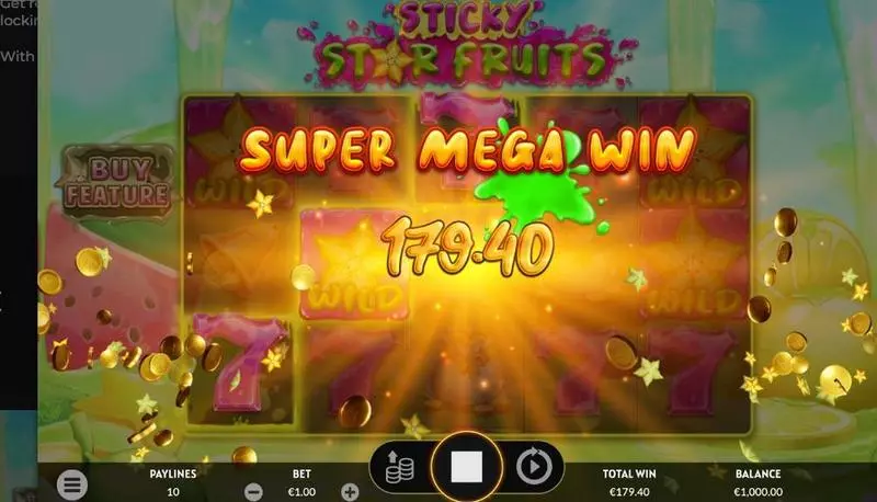  Sticky Star Fruits Apparat Gaming Slots - Winning Screenshot