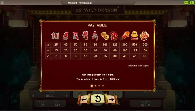88 Wild Dragons Booongo Slots - Info and Rules