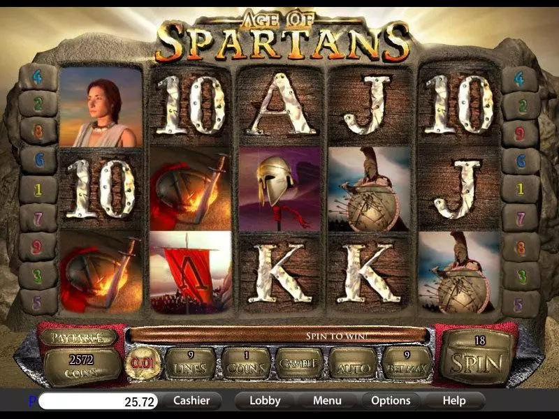 Age of Spartans Saucify Slots - Main Screen Reels