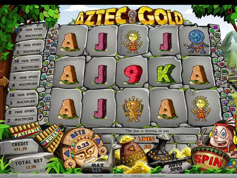 Aztec Gold bwin.party Slots - Main Screen Reels
