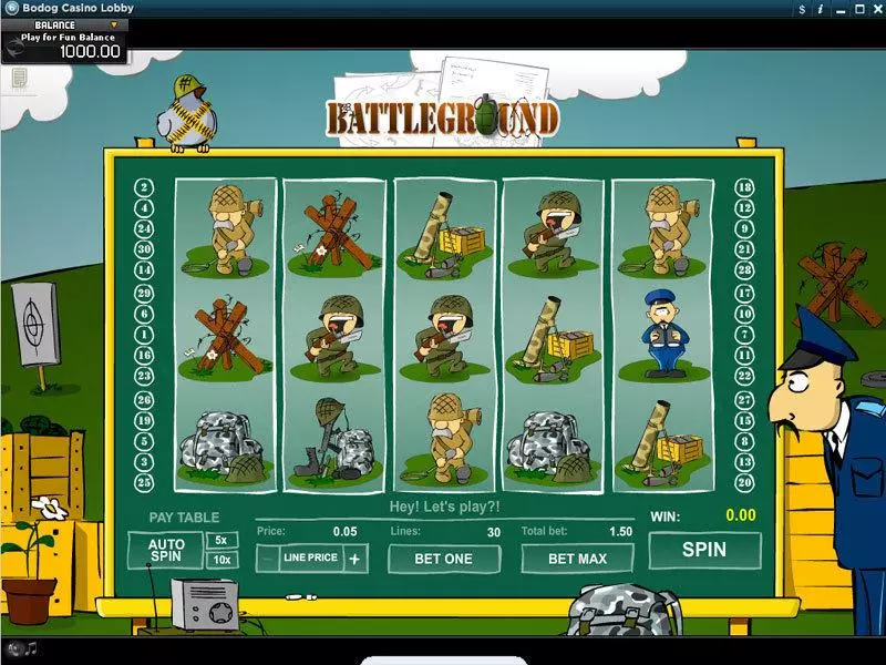Battleground RTG Slots - Main Screen Reels