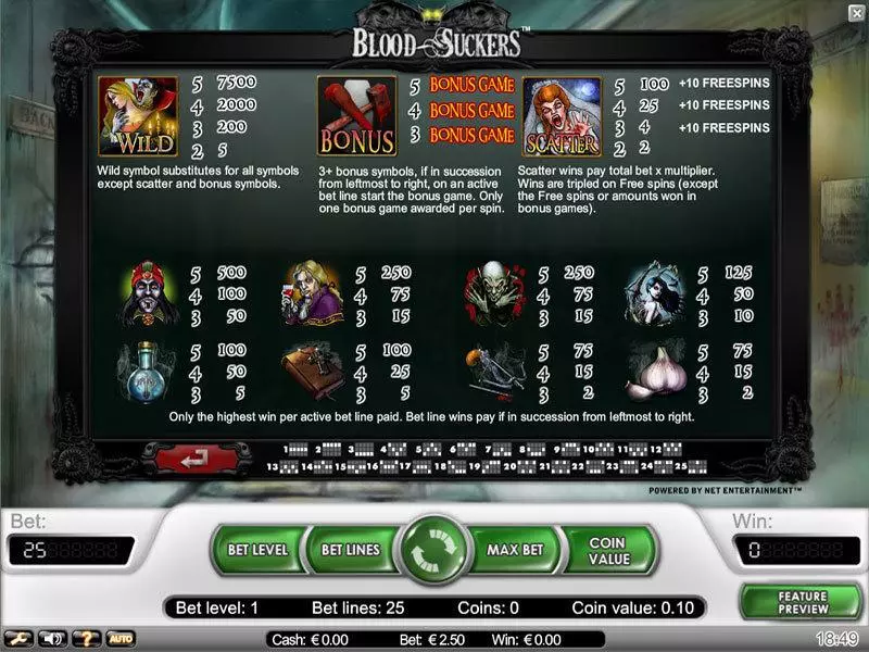 Blood Suckers NetEnt Slots - Info and Rules