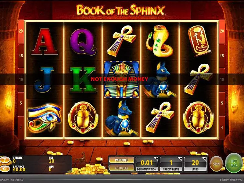Book of the Sphinx GTECH Slots - Main Screen Reels