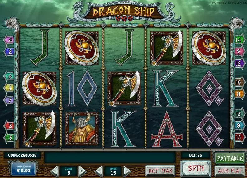 Dragon Ship Play'n GO Slots - Main Screen Reels