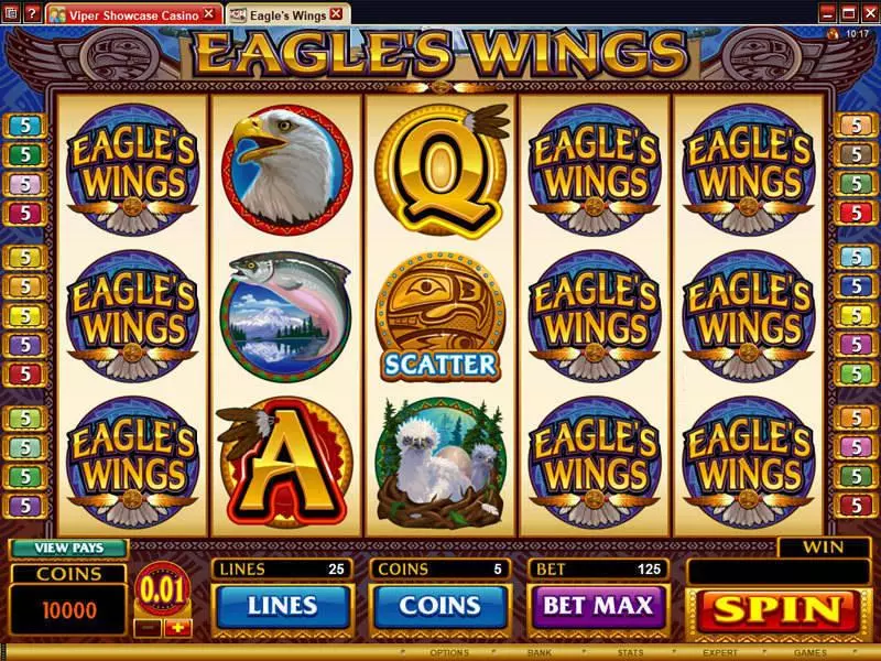 Eagle's Wings Microgaming Slots - Main Screen Reels