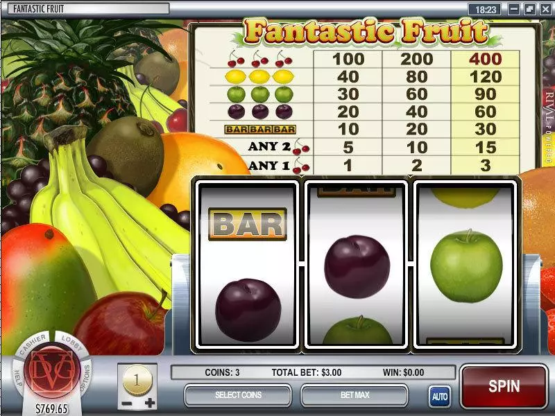Fantastic Fruit Rival Slots - Main Screen Reels