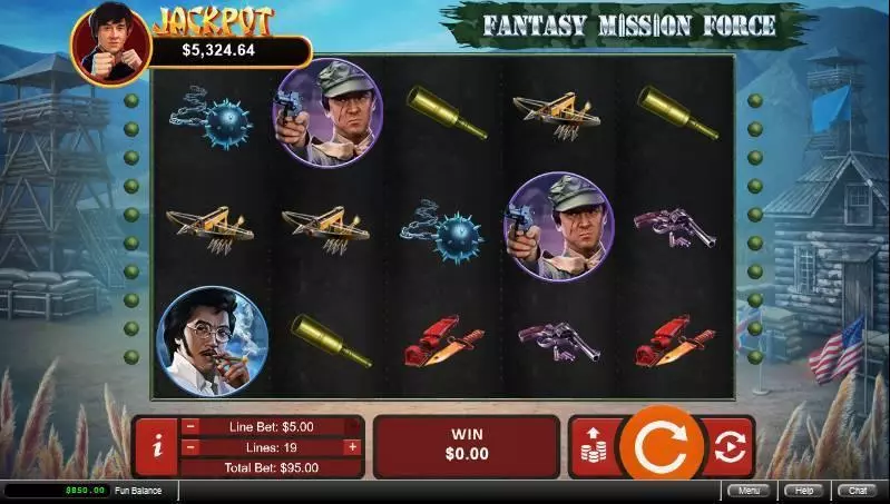 Fantasy Mission Force RTG Slots - Main Screen Reels