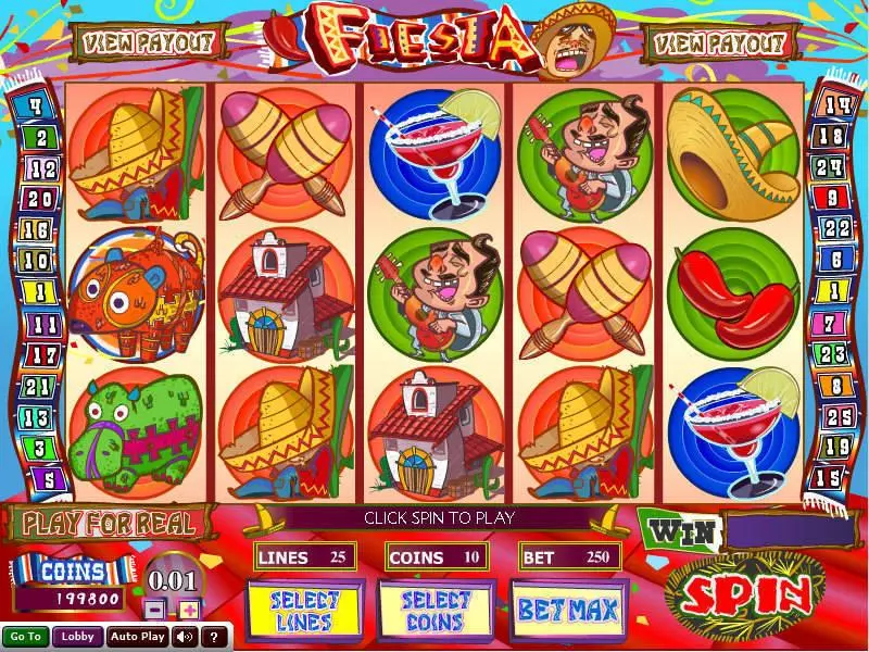 Fiesta Wizard Gaming Slots - Main Screen Reels