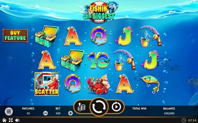 Fishing the Biggest Apparat Gaming Slots - Main Screen Reels