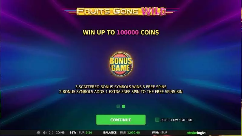 Fruits Gone Wild StakeLogic Slots - Bonus 2