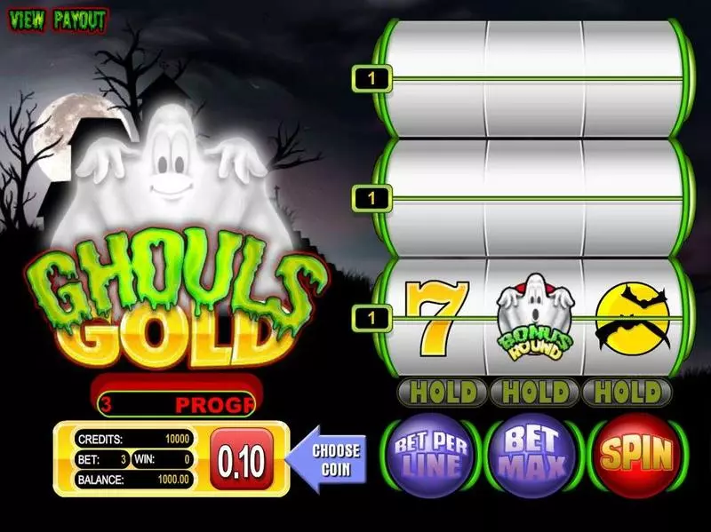 Ghouls Gold BetSoft Slots - Introduction Screen