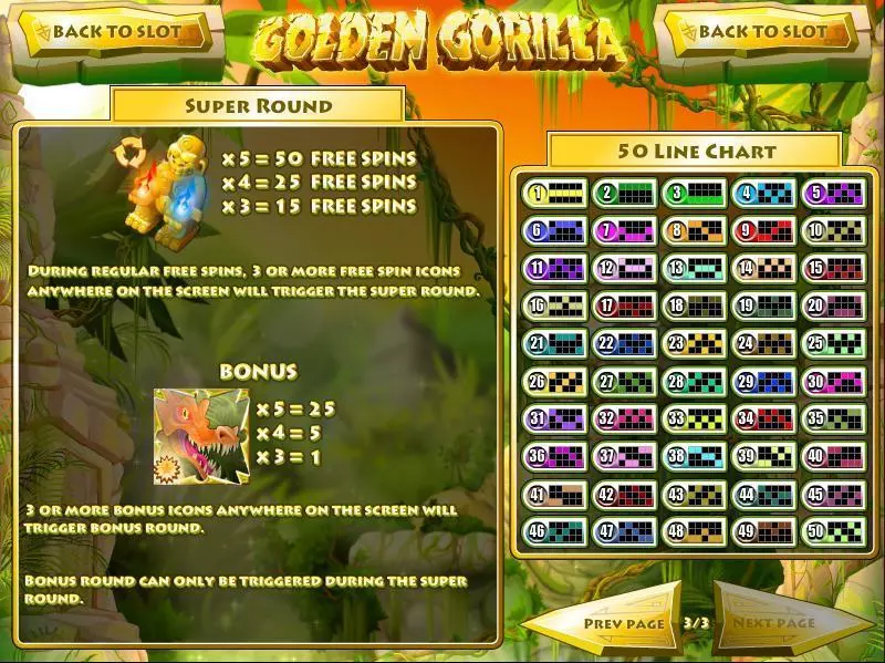 Golden Gorilla Rival Slots - Info and Rules