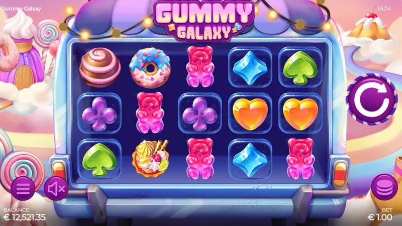 Gummy Galaxy Armadillo Studios Slots - Main Screen Reels
