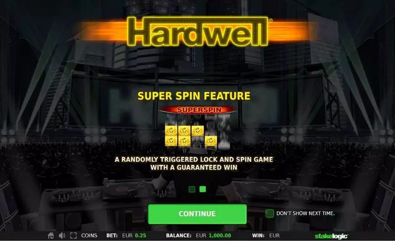 Hardwell StakeLogic Slots - Info and Rules