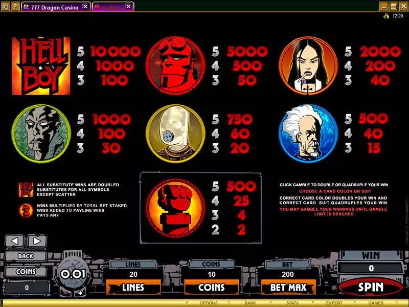 Hellboy Microgaming Slots - Info and Rules