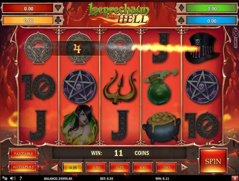 Leprechaun goes to Hell Play'n GO Slots - Main Screen Reels