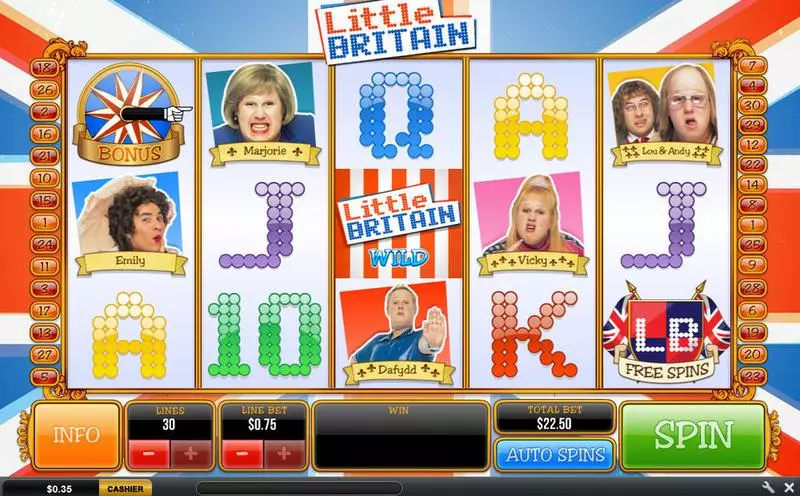 Little Britain PlayTech Slots - Main Screen Reels