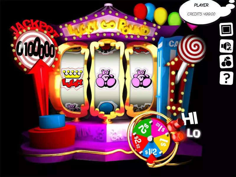 Lucky Go Round Slotland Software Slots - Main Screen Reels