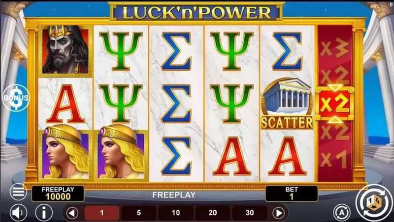 Luck’n’Power 1Spin4Win Slots - Main Screen Reels