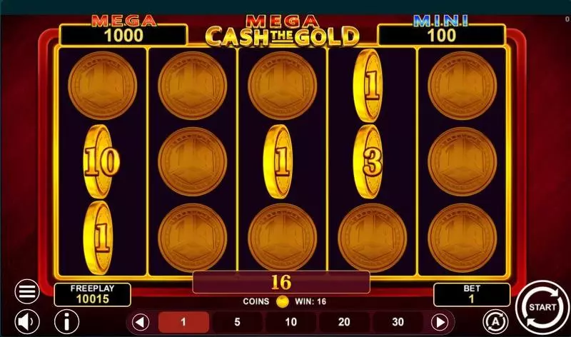 Mega Cash the Gold  Slots - Main Screen Reels