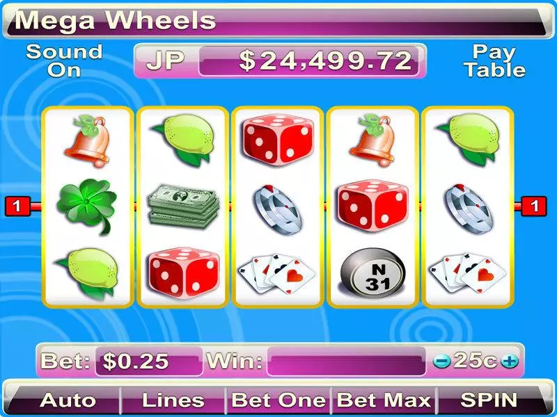 Mega Wheels Byworth Slots - Main Screen Reels