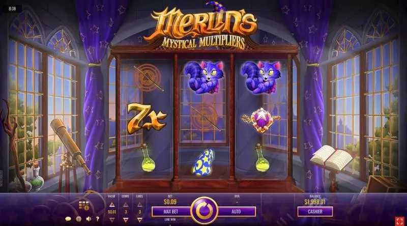 Merlin’s Mystical Multipliers Rival Slots - Main Screen Reels