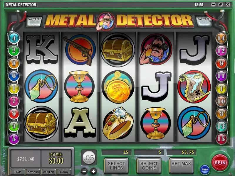 Metal Detector Rival Slots - Main Screen Reels